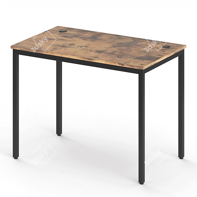 Eureka Writing Desk, MDF Steel 3D model image 2