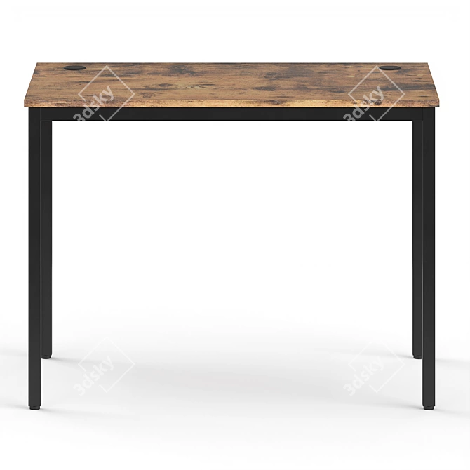 Eureka Writing Desk, MDF Steel 3D model image 3