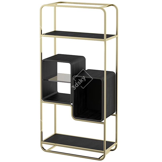 Luxury Aurum Bookcase by Venumblack 3D model image 1