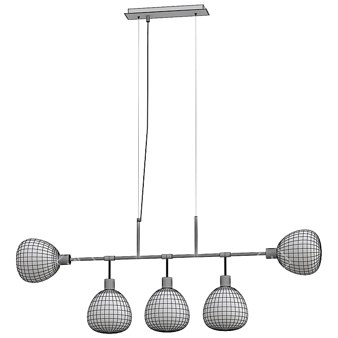 Erich Modernist Hanging Lamp 3D model image 2