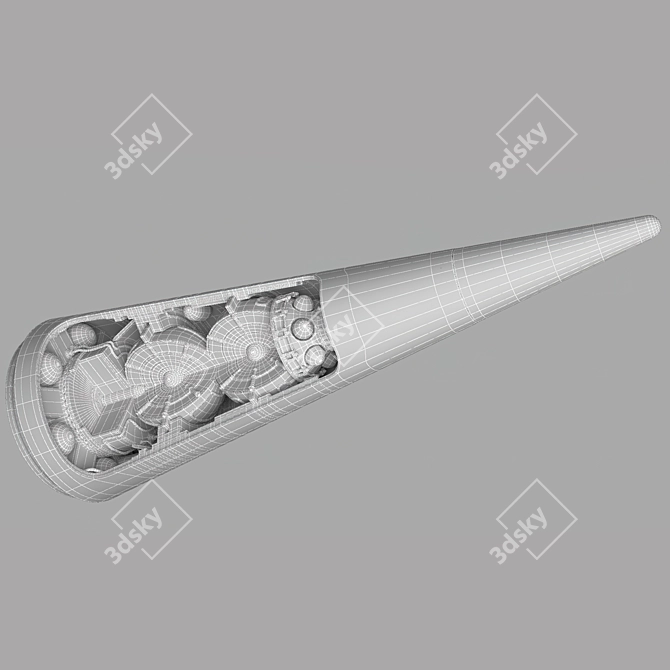  Stylish 3D Nuclear Warhead Model 3D model image 8