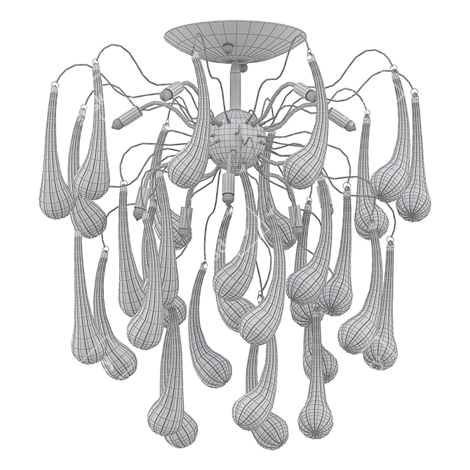 Modern Industrial Glass Pendant Light 3D model image 2