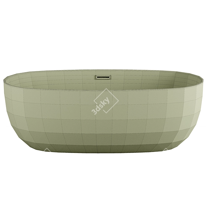 Black Acrylic Vincea Bathtub 3D model image 2