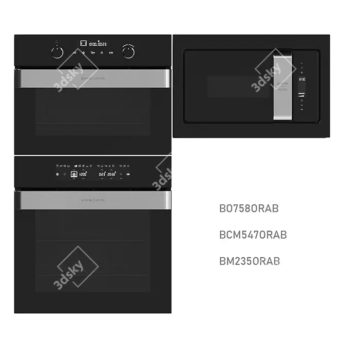 Versatile Microwave Oven Combo 3D model image 1