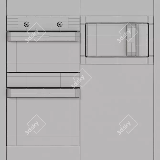 Versatile Microwave Oven Combo 3D model image 3