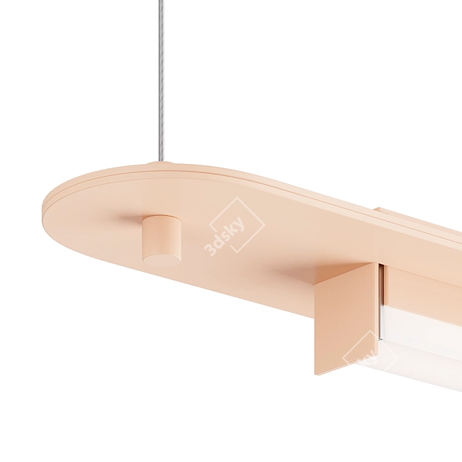 Modern Steel LED Light 3D model image 3