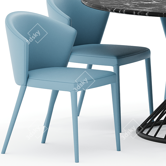 Modern Elegant Dining Table Chair 3D model image 2