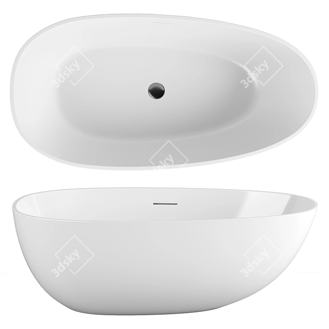 Abber AB9356-1.5 Acrylic Bath 3D model image 1