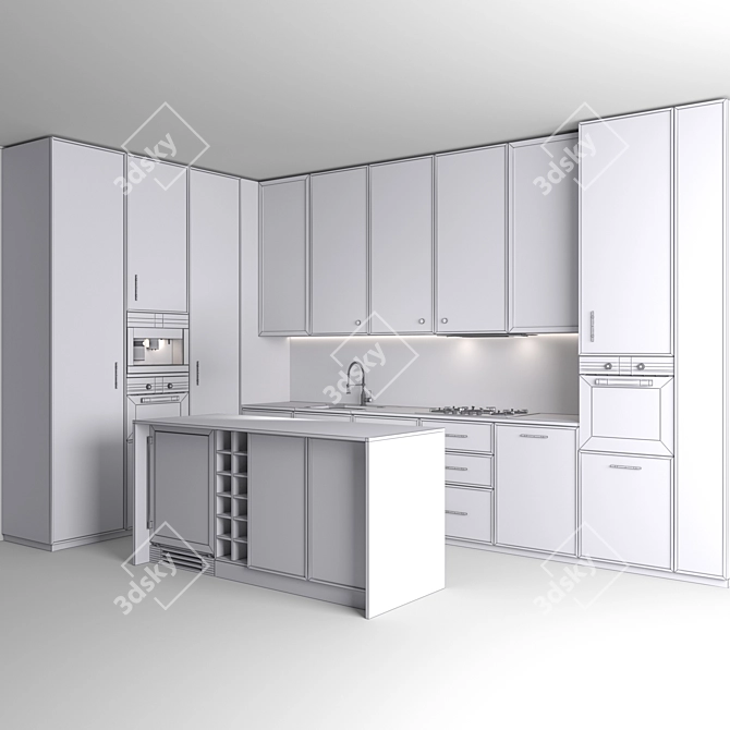 Customizable Neo Kitchen Set 3D model image 5