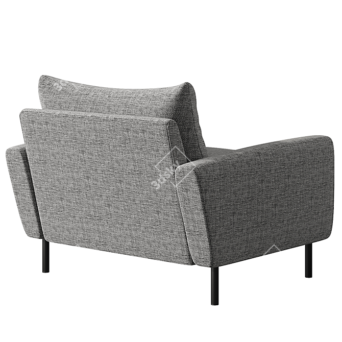 Eco-Weave Grey Loveseat Russo 3D model image 7