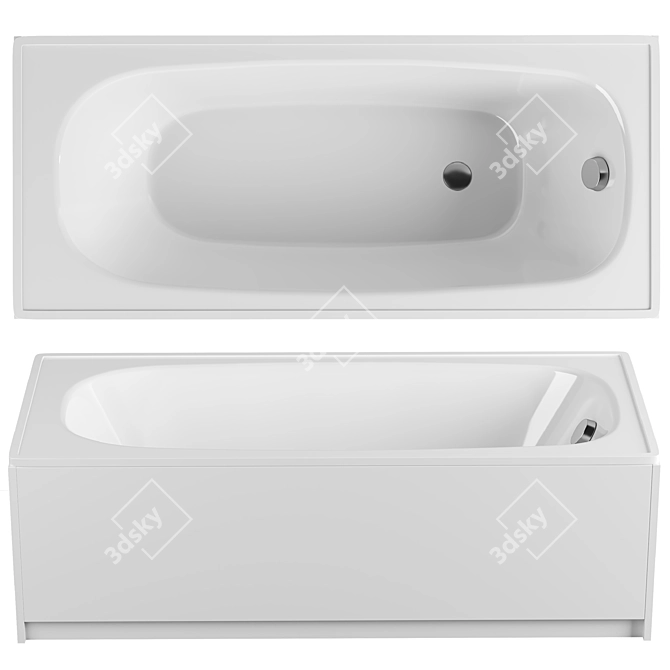 Robust Koller Pool 160x70 Bathtub 3D model image 1