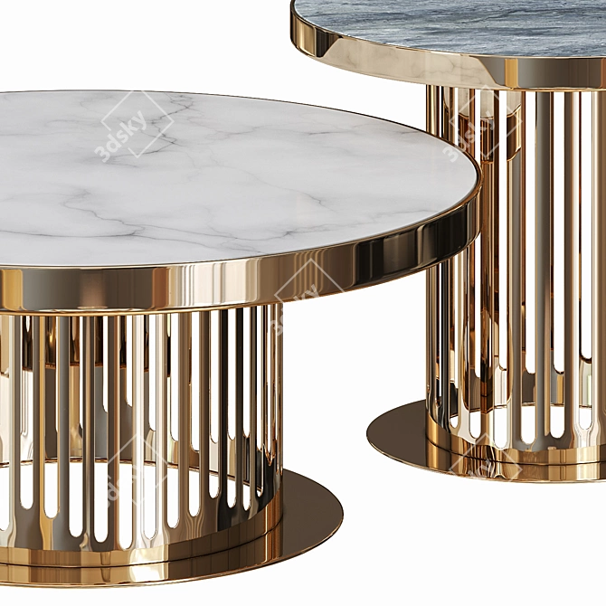 LaLume MB20688-23 Round Coffee Table 3D model image 3