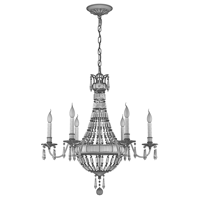 Feiss Bellini6 Chandelier Light Fixture 3D model image 2