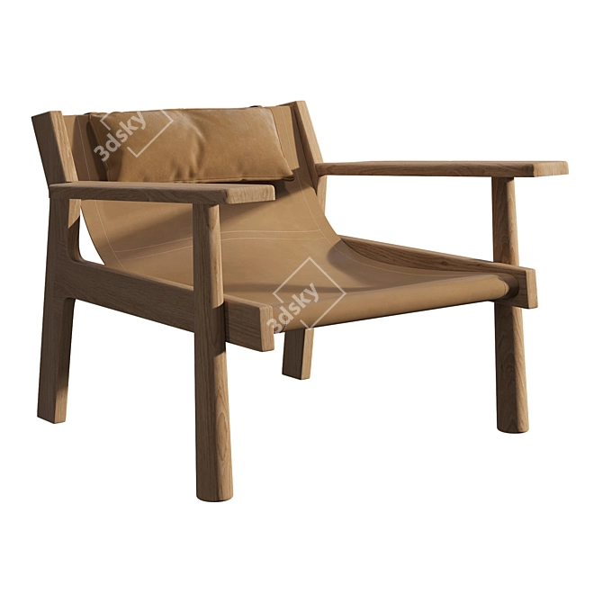 Contemporary Dune Lounge Chair 3D model image 1