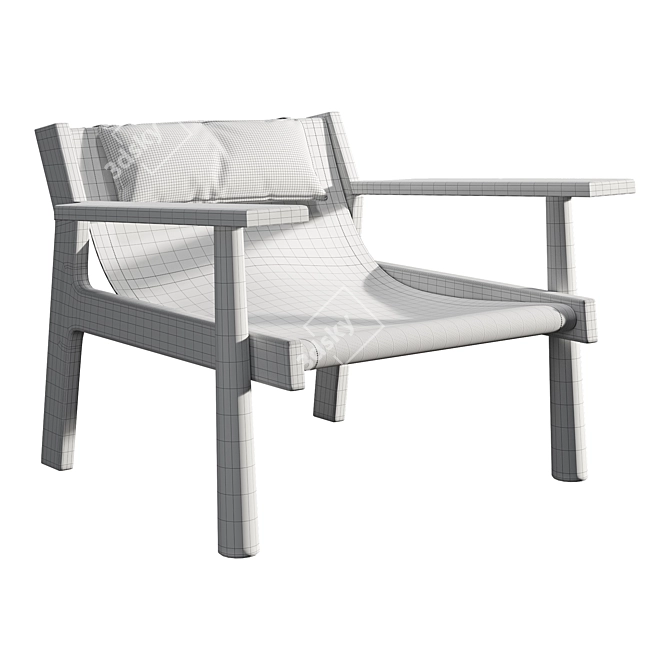 Contemporary Dune Lounge Chair 3D model image 4