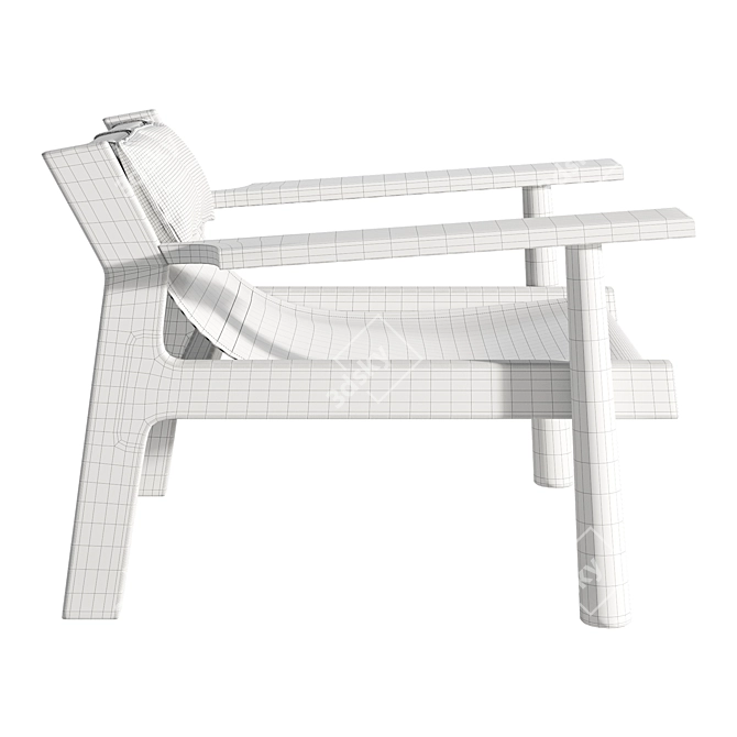 Contemporary Dune Lounge Chair 3D model image 5