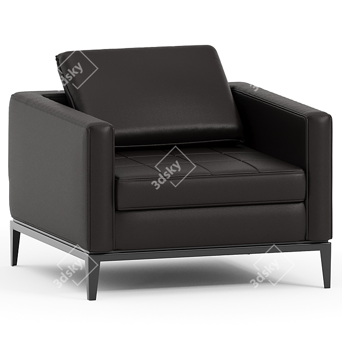 Modern Elegance in Hunt Armchair 3D model image 1