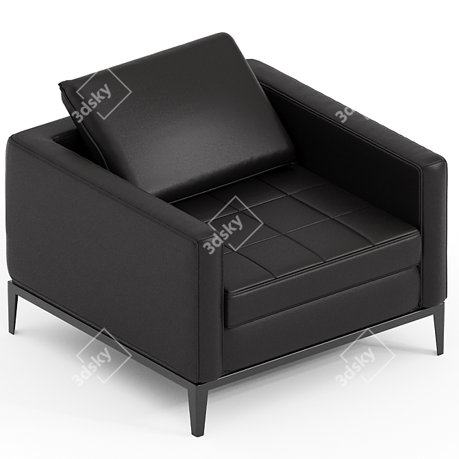 Modern Elegance in Hunt Armchair 3D model image 2