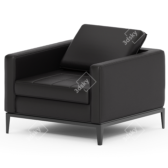 Modern Elegance in Hunt Armchair 3D model image 3