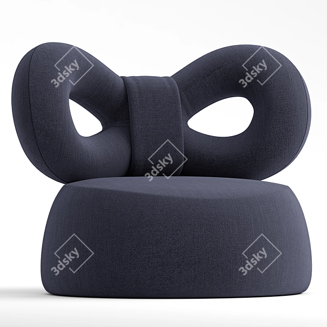  Qeeboo RIBBON Armchair: Fabric Elegance 3D model image 3