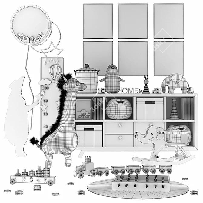 Model Toy Furniture Set 3D model image 6