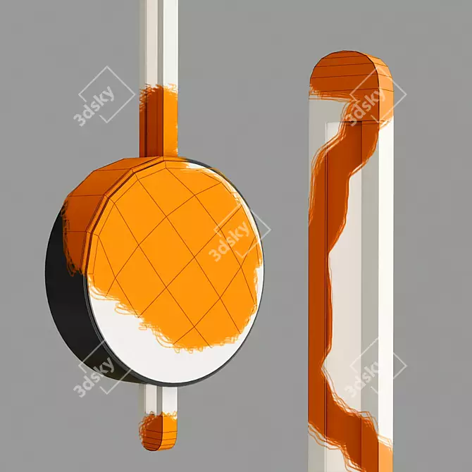 Modern 2013 Stamp Lamp-firedGlass 3D model image 3