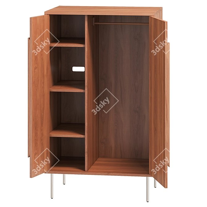 Gemini Walnut Furniture Set 3D model image 4