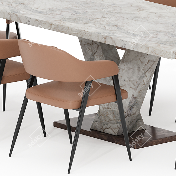  Burton Chair with Table 3D model image 3