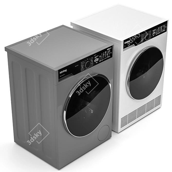 Korting Washer Dryer Combo 3D model image 4