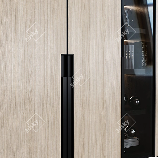 Modern Wardrobe with Lighting 3D model image 3