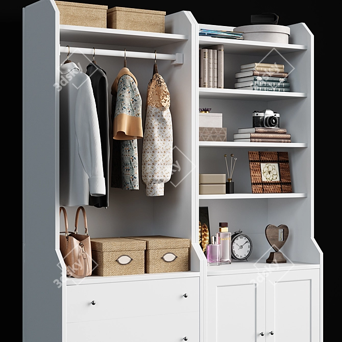 Modern Storage Unit with Modifiers 3D model image 3