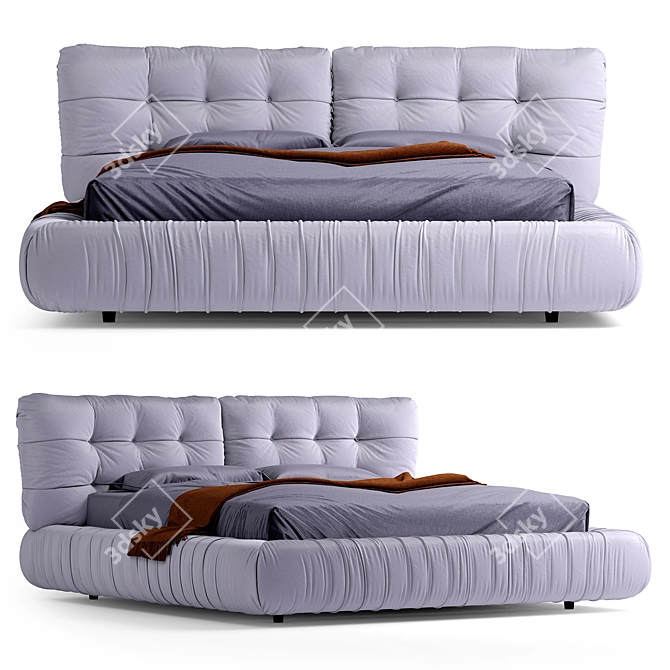 Italian Luxury Baxter Milano Bed 3D model image 1