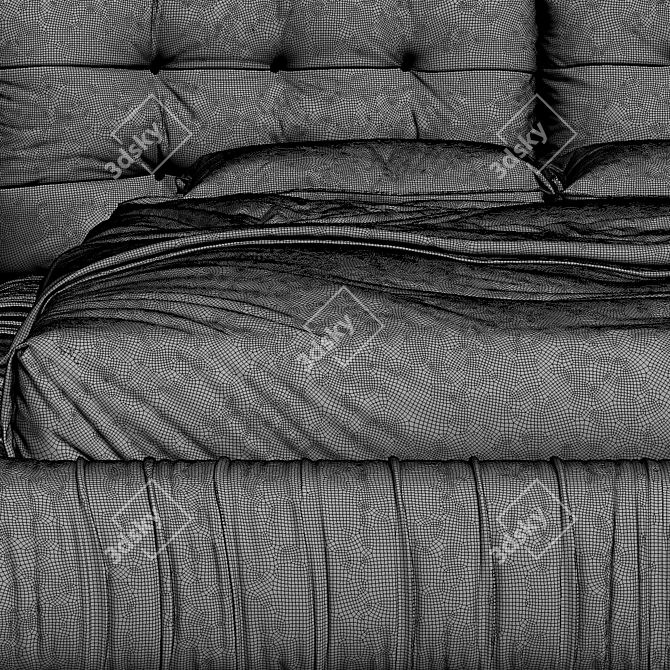 Italian Luxury Baxter Milano Bed 3D model image 6