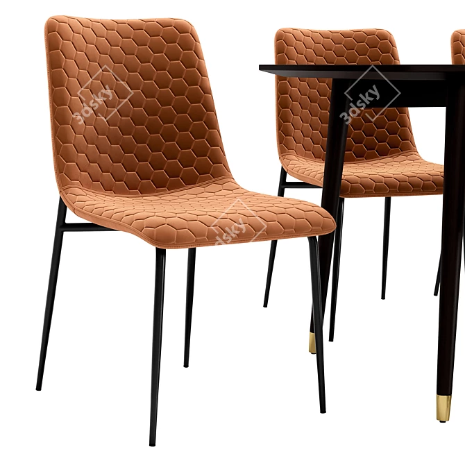 Opus Dining Chair and Garda Decor Table 3D model image 4