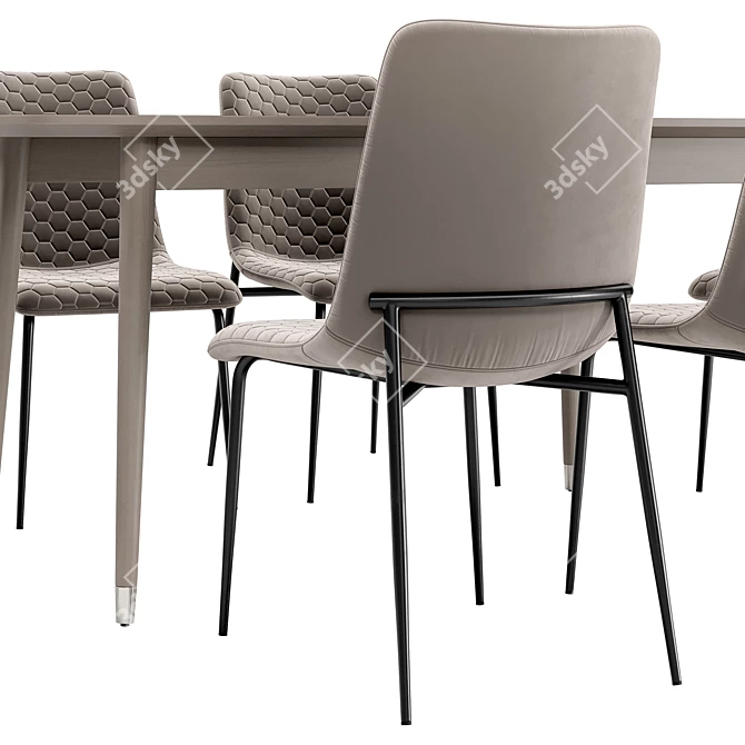 Opus Dining Chair and Garda Decor Table 3D model image 5