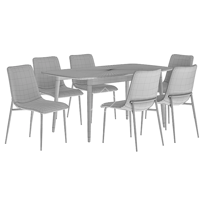 Opus Dining Chair and Garda Decor Table 3D model image 6