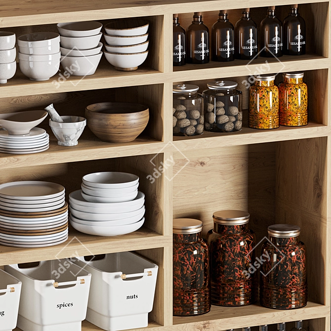 High-Quality Kitchen Accessories Set 3D model image 2