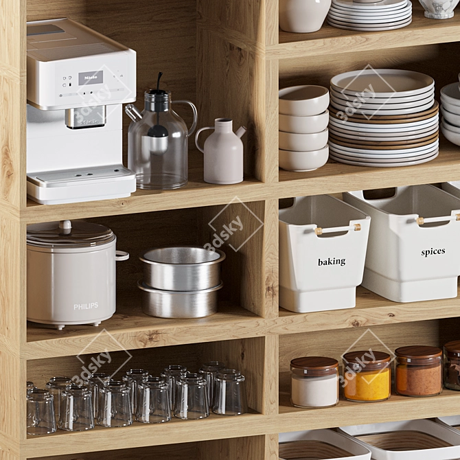 High-Quality Kitchen Accessories Set 3D model image 3