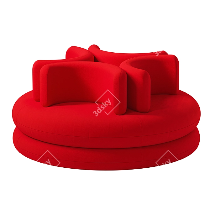 Verpan Easy Sofa: Modern Elegance 3D model image 4
