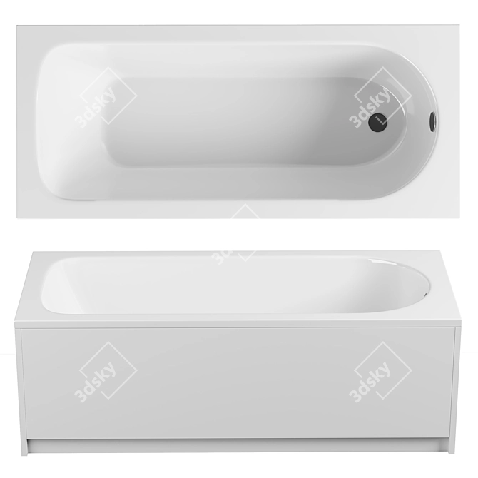 Kaldewei Eurowa 309 Steel Bath 3D model image 1