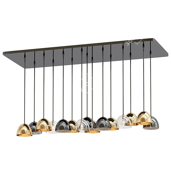 Modern Bombarda Hanging Lamp Fixture 3D model image 1