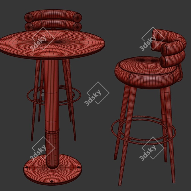 Graig and Betsy Bar Set, Corona Render, Download 3D model image 4