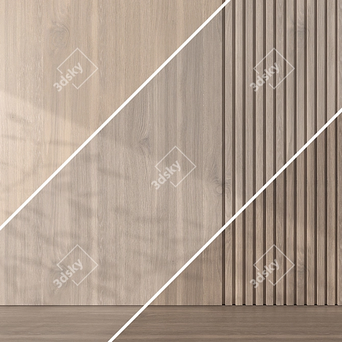 Seamless Oak Textures Pack 3D model image 3