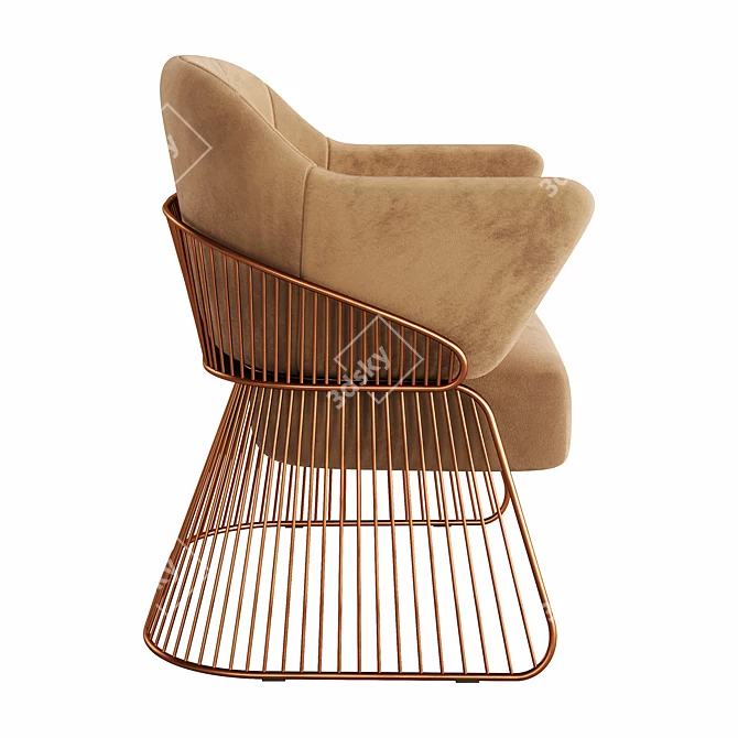 Elegant Jackie Armchair with Corona	Render 3D model image 3