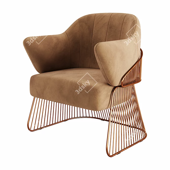Elegant Jackie Armchair with Corona	Render 3D model image 4
