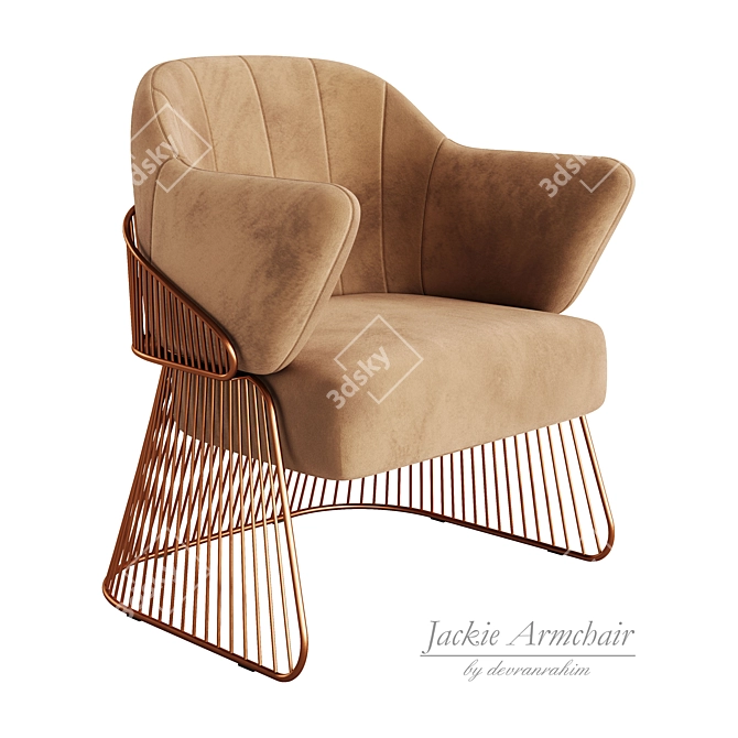 Elegant Jackie Armchair with Corona	Render 3D model image 6