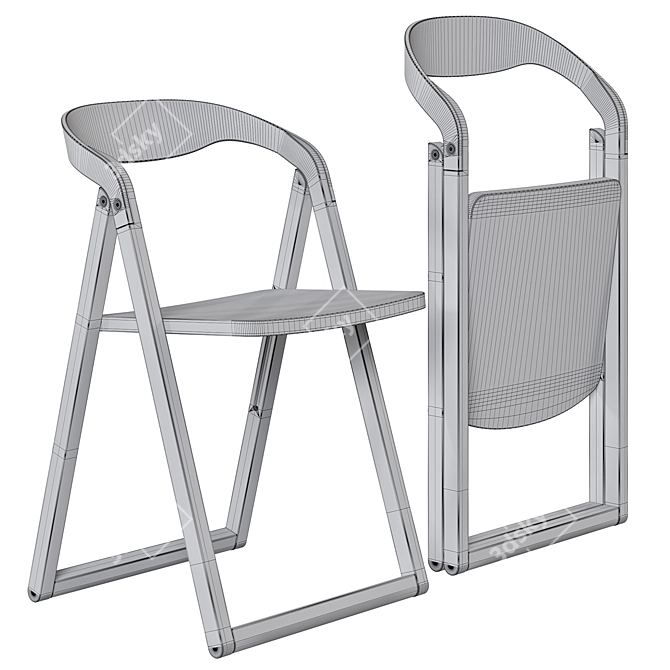 Sleek Modern Patan Chair 3D model image 3