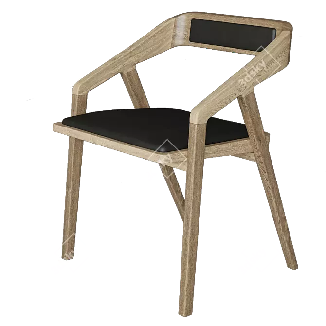 Katakana Table and Chair Set 3D model image 3