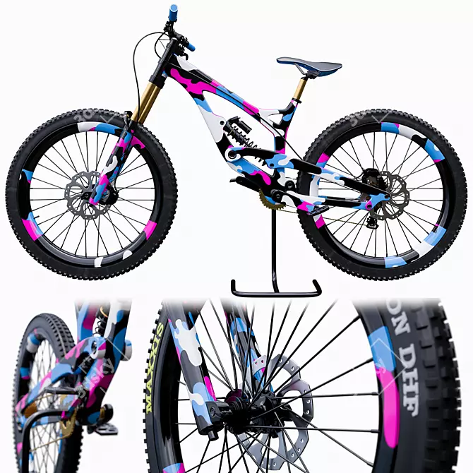 High-End Mountain Bike Model 3D model image 4