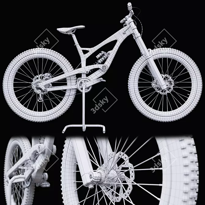 High-End Mountain Bike Model 3D model image 5